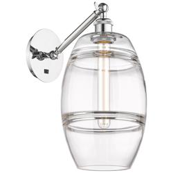 Ballston Vaz 9.88"H Chrome Vertically Adjustable Sconce w/ Clear Shade