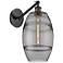 Ballston Vaz 9.88"H Matte Black Vertically Adjustable Sconce w/ Smoke