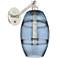Ballston Vaz 9.88"H Satin Nickel Vertically Adjustable Sconce w/ Blue