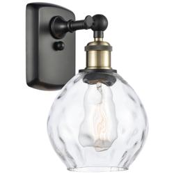 Ballston Waverly 11" High Black Antique Brass Wall Sconce