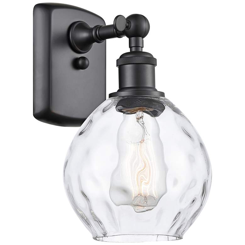 Image 1 Ballston Waverly 11" High Matte Black Wall Sconce