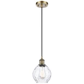 Ballston Waverly 6" Antique Brass Corded Mini Pendant w/ Clear Shade Ballston Waverly 6" Antique Brass Corded Mini Pendant w/ Clear Shade