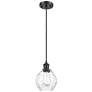Ballston Waverly 6" LED Mini Pendant - Matte Black - Clear Shade