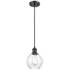 Ballston Waverly 6" LED Mini Pendant - Matte Black - Clear Shade