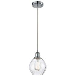 Ballston Waverly 6" Polished Chrome Corded Mini Pendant w/ Clear Shade