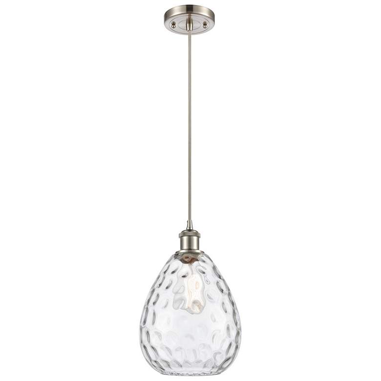 Image 1 Ballston Waverly 8" LED Mini Pendant - Brushed Satin Nickel - Clear Sh