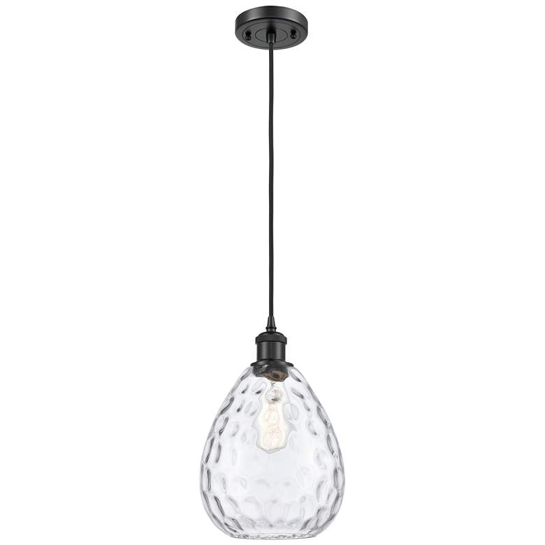 Image 1 Ballston Waverly 8" LED Mini Pendant - Matte Black - Clear Shade