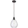 Ballston Waverly 8" Wide Bronze Corded Mini Pendant w/ Clear Shade