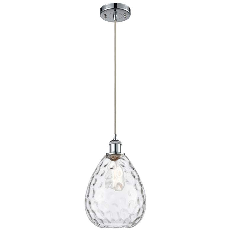 Image 1 Ballston Waverly 8" Wide Polished Chrome Corded Mini Pendant w/ Clear