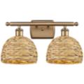 Innovations Lighting Woven Rattan Brass - Antique Brass Collection
