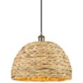 Innovations Lighting Woven Rattan Brass - Antique Brass Collection
