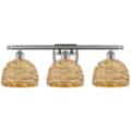 Innovations Lighting Woven Rattan Brushed Nickel Collection