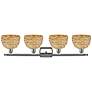 3_Ballston Woven Rattan 38" Wide Chrome 4-Light Bath Light more views
