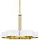 Balsam 28"W Gold 6-Light Chandelier with White Lustre Shade