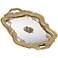 Balsamo Antique Gold Mirrored Tray with Handles