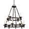 Balsimo 26"W Bronze 2-Tier 12-Light Wagon Wheel Chandelier