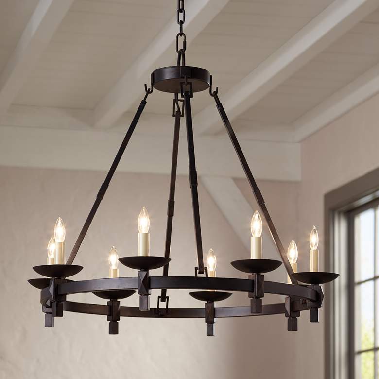 Image 1 Balsimo 30" Wide 8-Light Spanish Traditional Chandelier