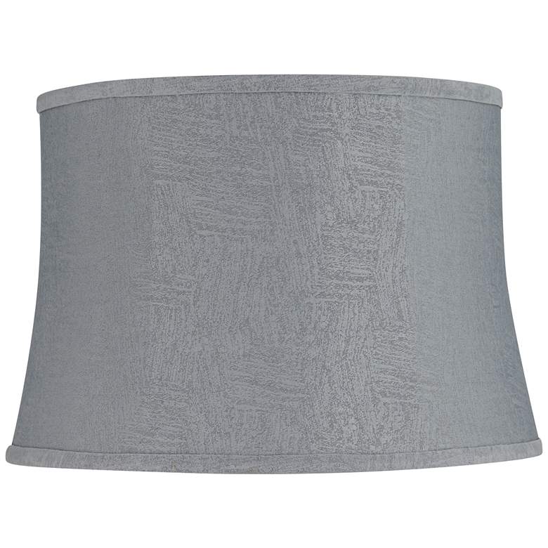 Image 1 Balta Gray Softback Drum Lamp Shade 14x16x11 (Washer)
