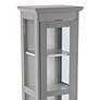 Balterley 15 3/4" Wide Cool Gray 6-Shelf Curio Cabinet