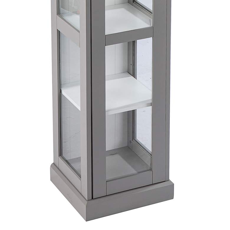 Image 4 Balterley 15 3/4" Wide Cool Gray 6-Shelf Curio Cabinet more views