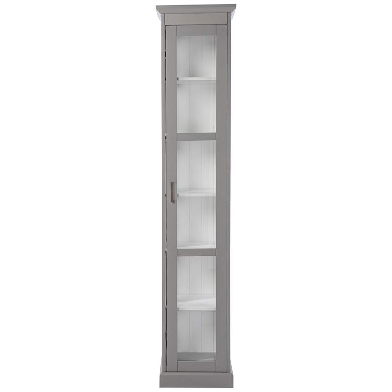 Image 5 Balterley 15 3/4" Wide Cool Gray 6-Shelf Curio Cabinet more views