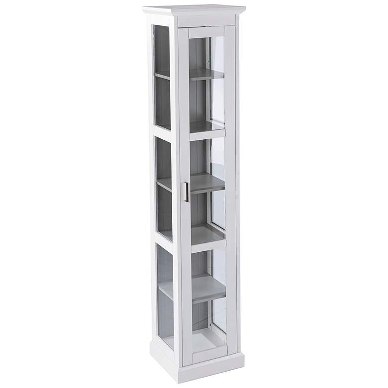 Image 2 Balterley 15 3/4" Wide White 6-Shelf Curio Cabinet