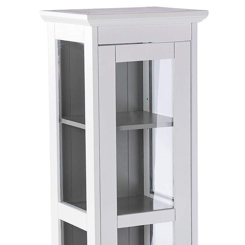 Image 3 Balterley 15 3/4 inch Wide White 6-Shelf Curio Cabinet more views