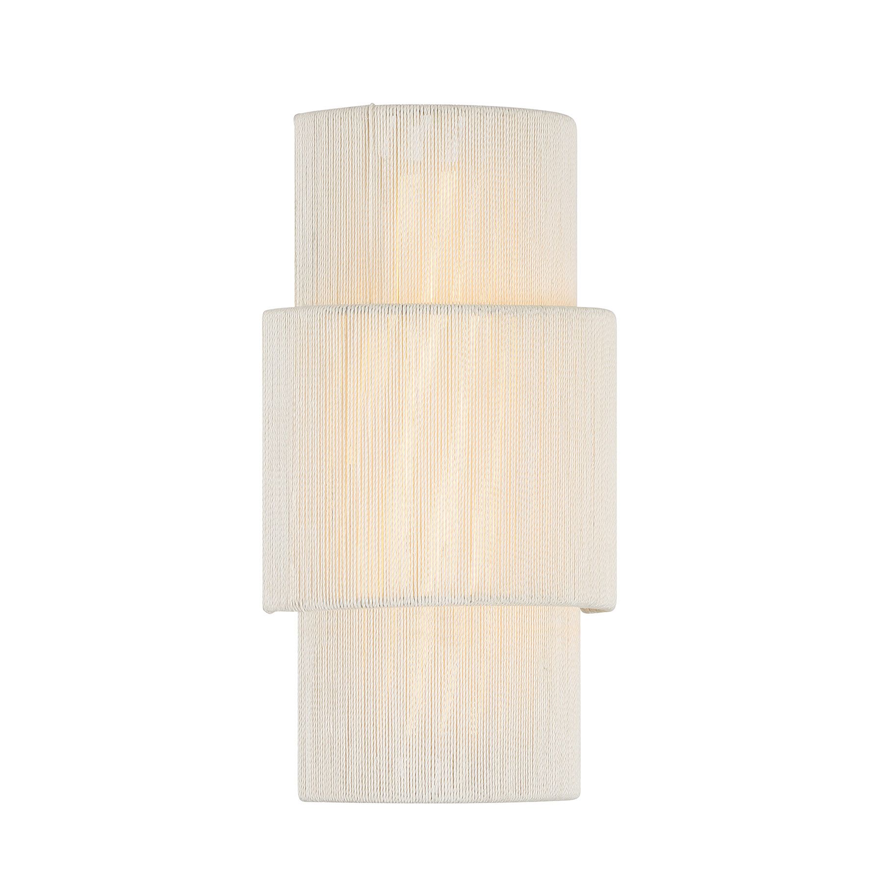 Image 3 Balthazar 14" High White and Natural Abaca LED Wall Sconce more views