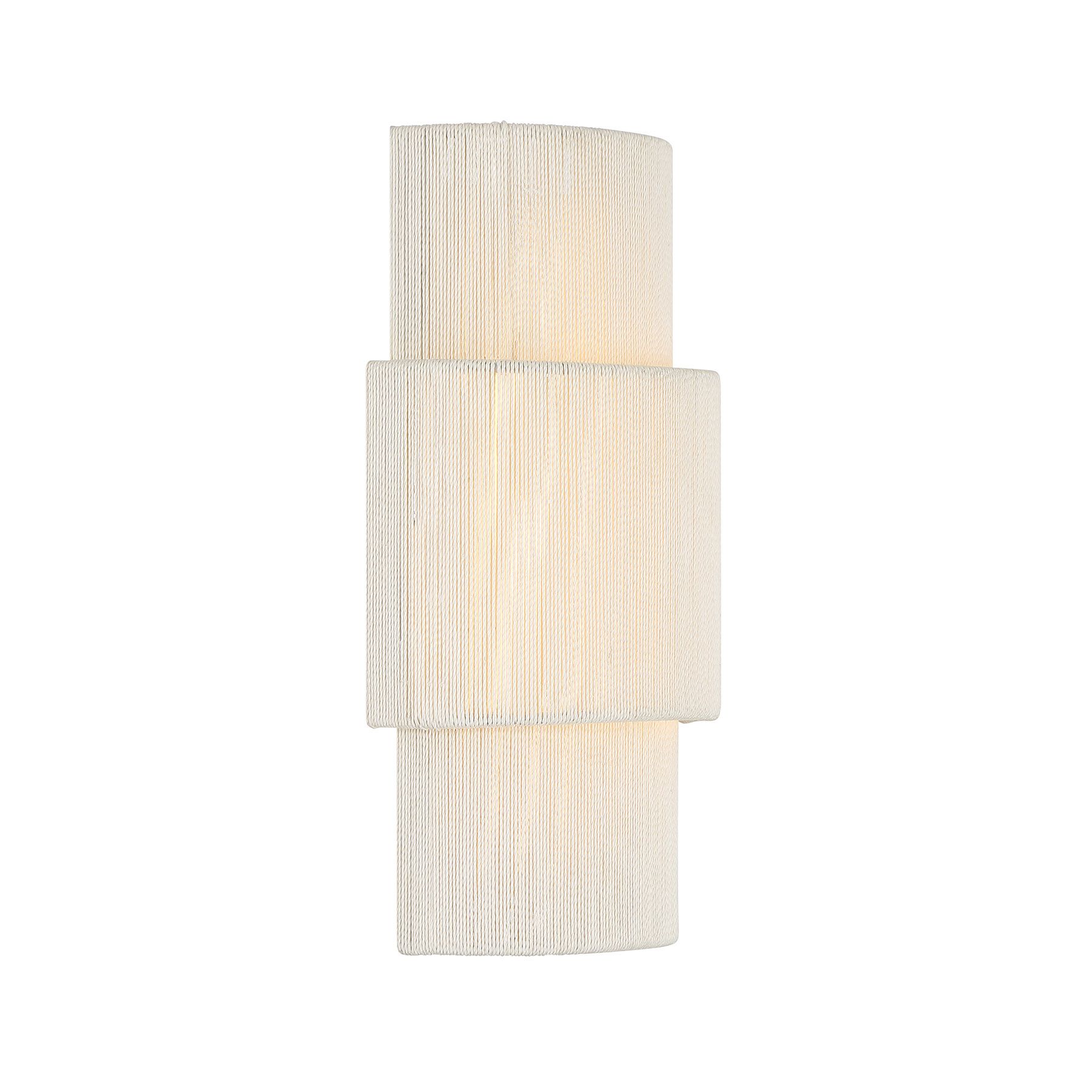 Image 4 Balthazar 14" High White and Natural Abaca LED Wall Sconce more views