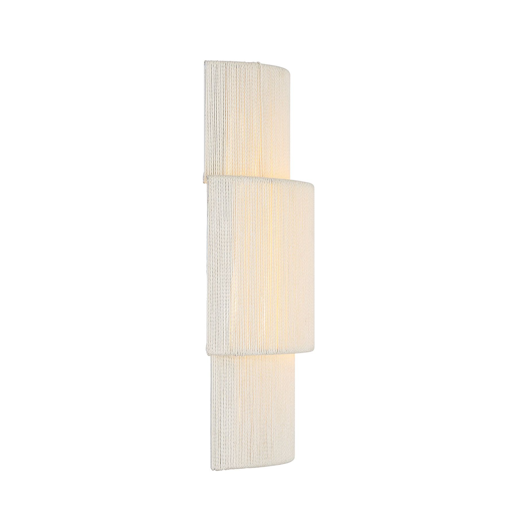 Image 5 Balthazar 14" High White and Natural Abaca LED Wall Sconce more views
