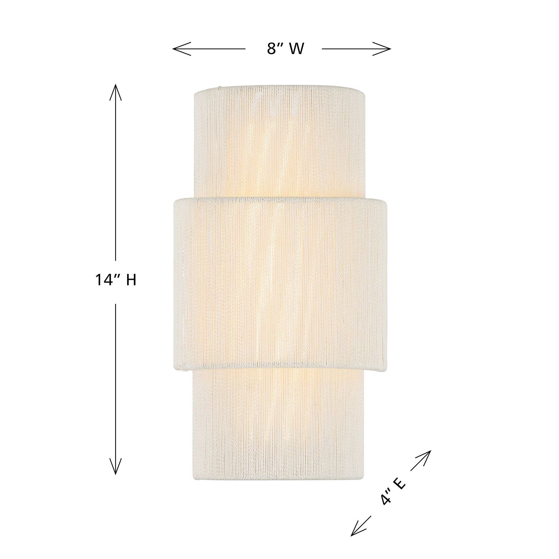 Image 6 Balthazar 14" High White and Natural Abaca LED Wall Sconce more views