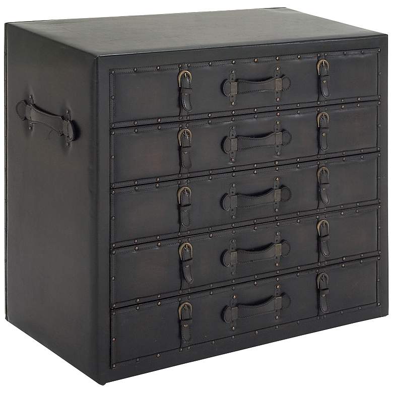Image 2 Balthazar 35 3/4" Wide Black 5-Drawer Chest