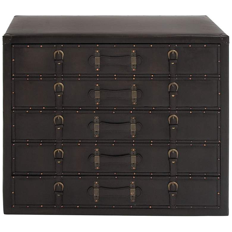 Image 4 Balthazar 35 3/4" Wide Black 5-Drawer Chest more views