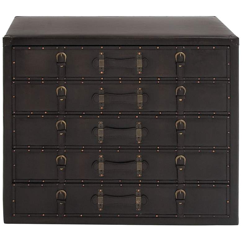 Image 4 Balthazar 35 3/4" Wide Black 5-Drawer Chest more views