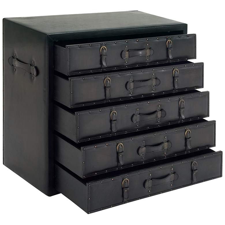 Image 5 Balthazar 35 3/4" Wide Black 5-Drawer Chest more views