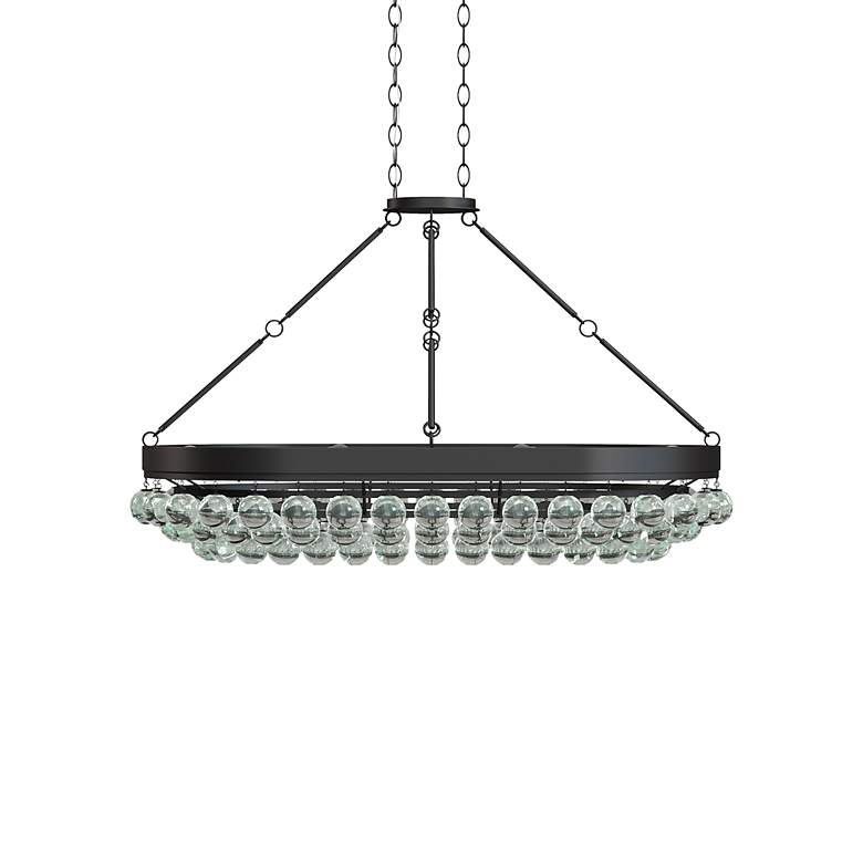 Image 4 Balthazar 46" Wide French Black 6-Light Oval Chandelier more views