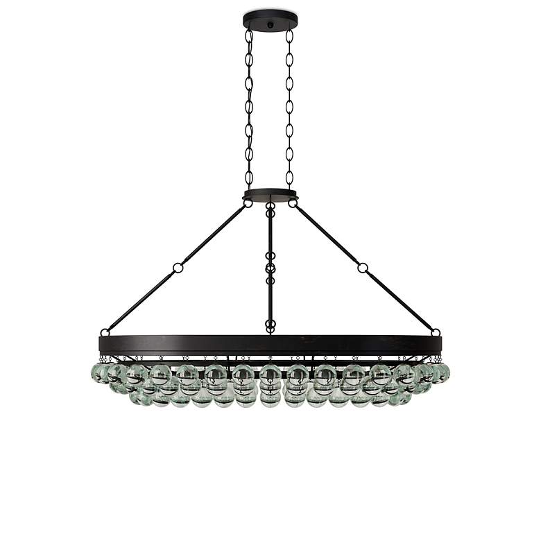 Image 6 Balthazar 46" Wide French Black 6-Light Oval Chandelier more views