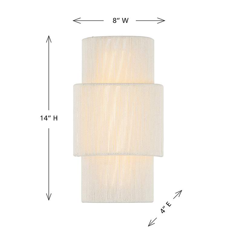 Image 6 Balthazar LED Wall Sconce in Natural Abaca more views