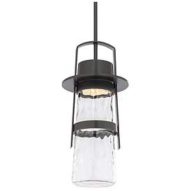 Image1 of Balthus 15 1/4" High Black LED Outdoor Hanging Light