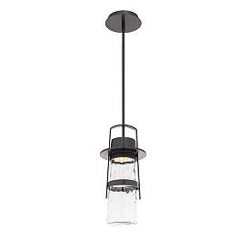 Image2 of Balthus 15 1/4" High Black LED Outdoor Hanging Light more views