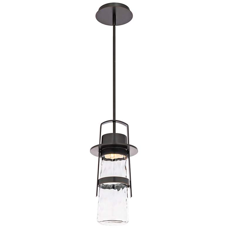 Image 3 Balthus 15 1/4" High Black LED Outdoor Hanging Light more views