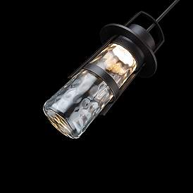 Image4 of Balthus 15 1/4" High Black LED Outdoor Hanging Light more views