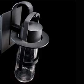 Image4 of Balthus 16"H x 7"W 1-Light Outdoor Wall Light in Black more views