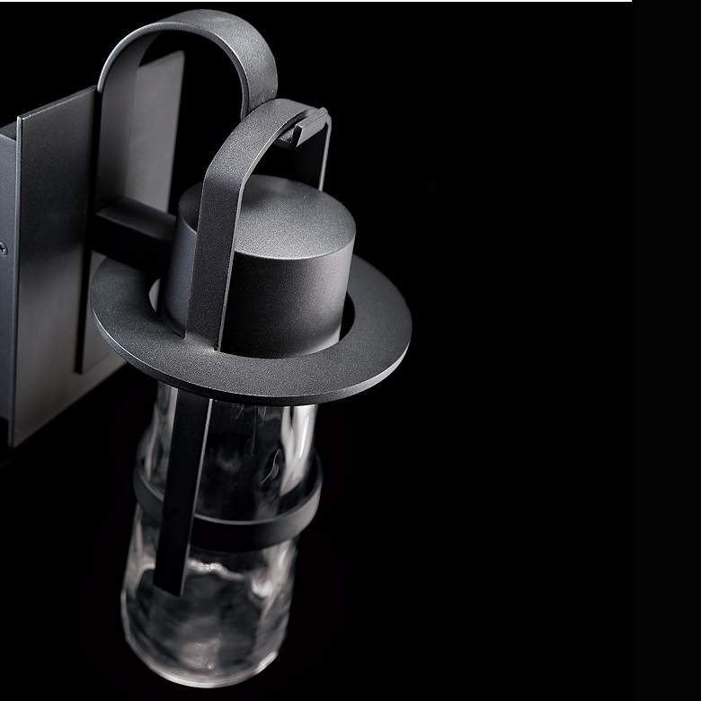 Image 4 Balthus 16"H x 7"W 1-Light Outdoor Wall Light in Black more views