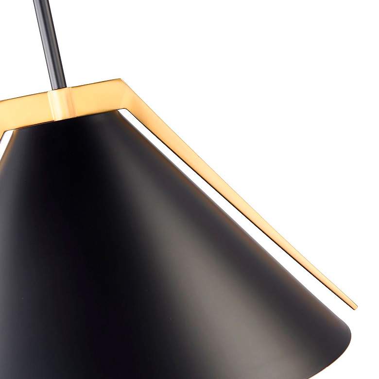 Image 5 Baltic 15" Wide Black Pendant With Black Iron Shade more views