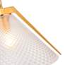 3_Baltic 15" Wide Brass Pendant With Semi-Clear Glass Shade more views