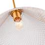 5_Baltic 15" Wide Brass Pendant With Semi-Clear Glass Shade more views