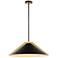 Baltic 24" Wide 3-Light Black Pendant With Black Iron Shade