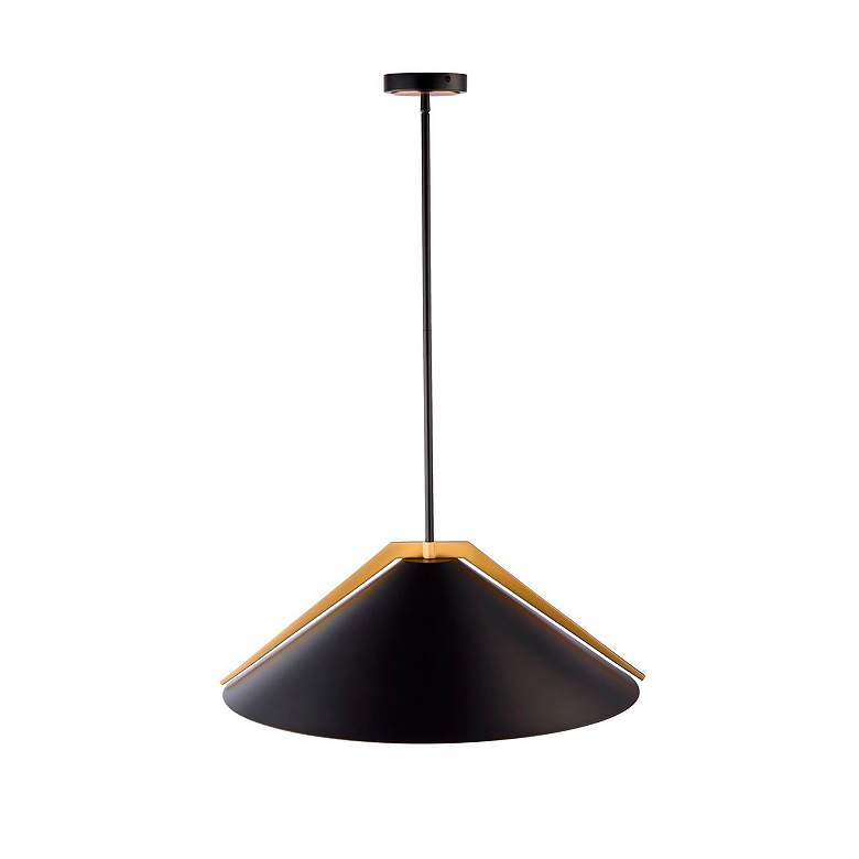 Image 4 Baltic 24" Wide 3-Light Black Pendant With Black Iron Shade more views