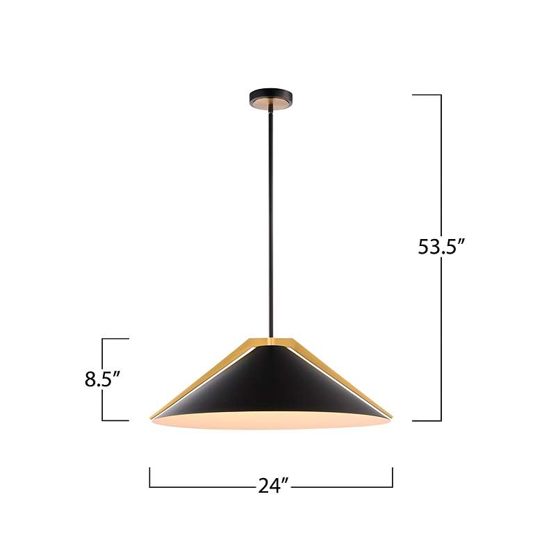 Image 6 Baltic 24" Wide 3-Light Black Pendant With Black Iron Shade more views